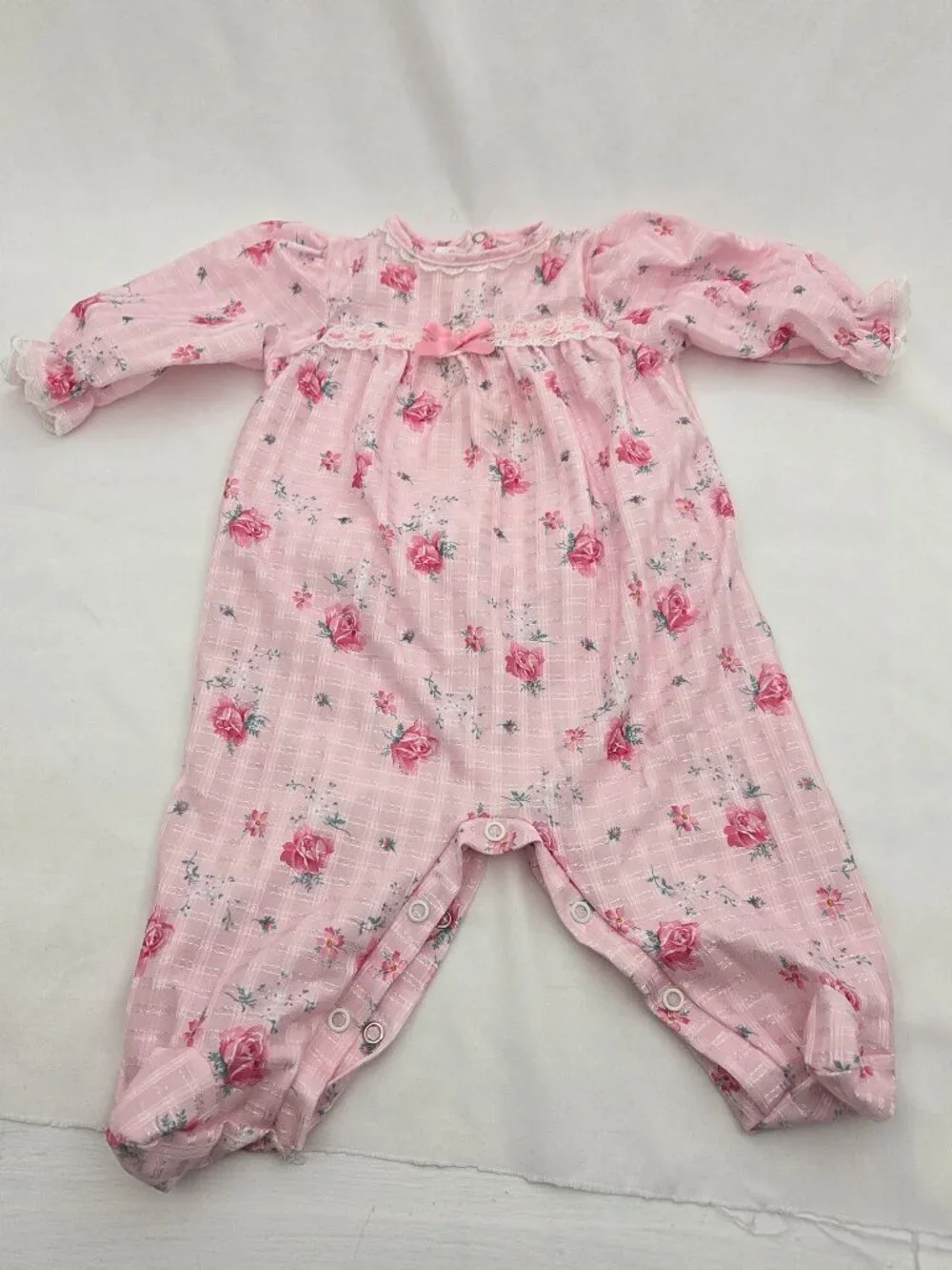 Baby Girl Sleep & Play Bundle - 4-Piece Lot with 90s Vintage Nightie! - Picture 2 of 16